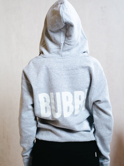 BUBBI – Rennd hettupeysa (Grá)