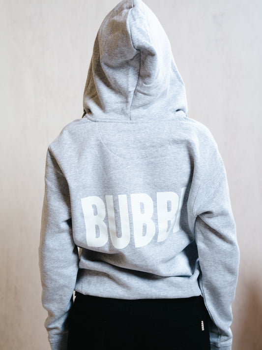 BUBBI – Rennd hettupeysa (Grá)