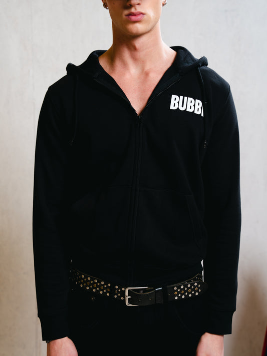 BUBBI – Rennd hettupeysa (Svört)